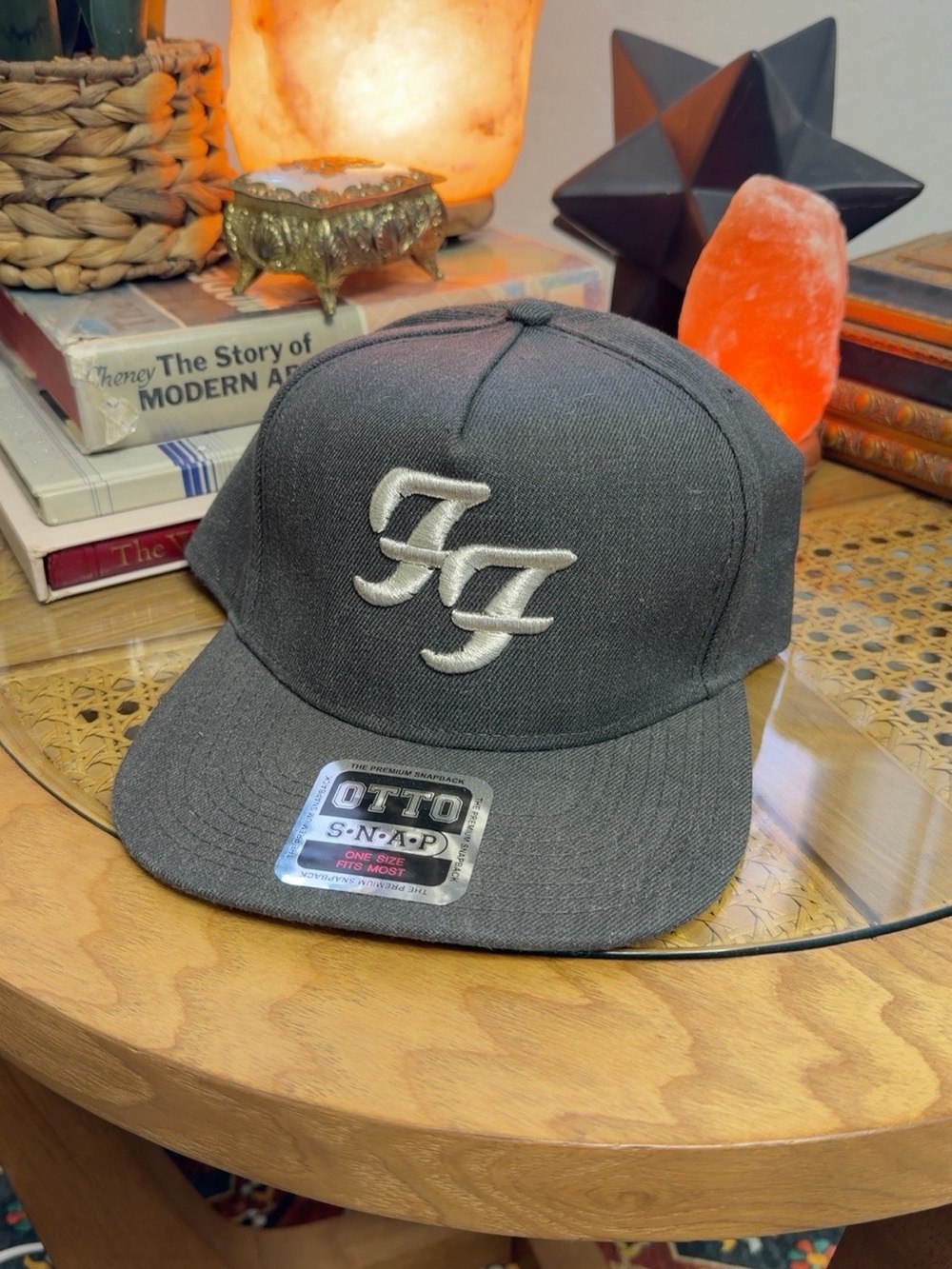 Foo Fighters FF Logo Gray OTTO Snapback Hat Band Merch NWOT